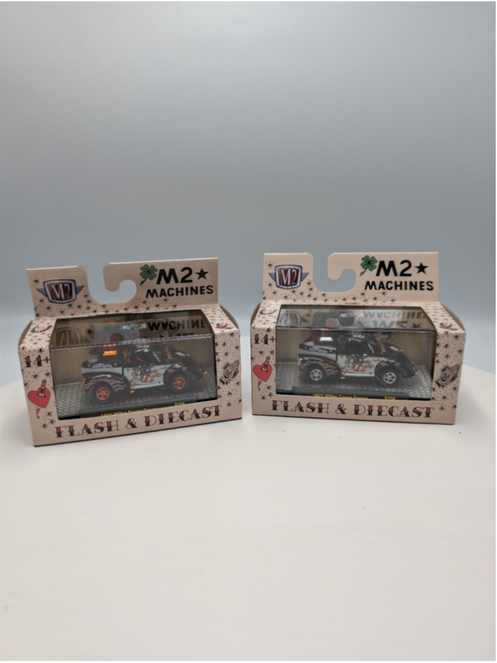 M2 Machines Flash & Diecast 1941 Willys Coupe Gasser CHASE & Regular Edition